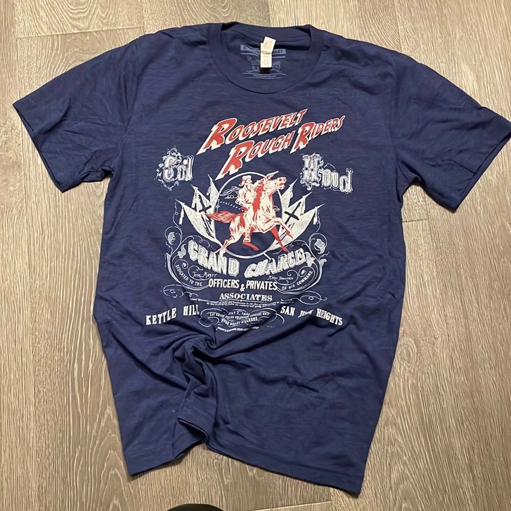 NEW Blue Roosevelt rough riders T shirt